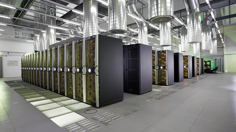 Server Racks in Data Center — Gray, Technical, Photograph, Servers