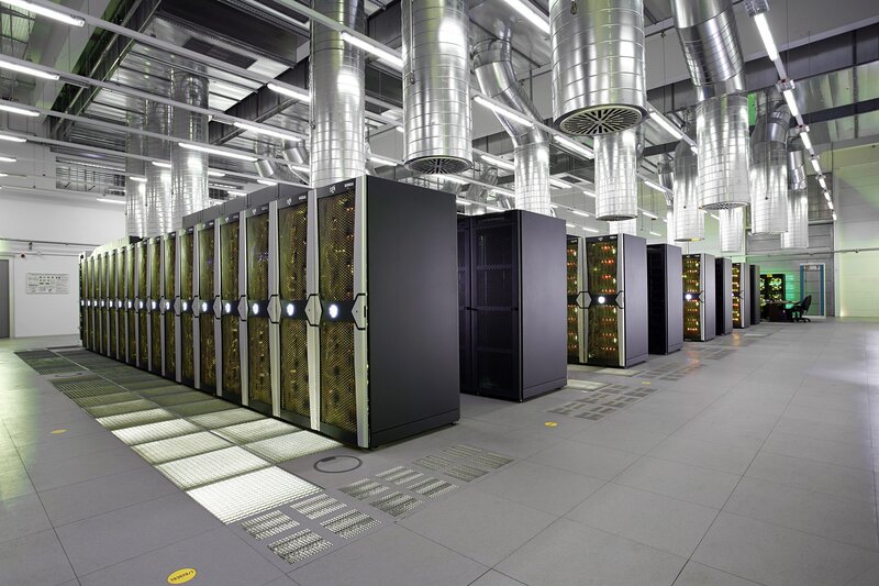 Server Racks in Data Center — Gray, Technical