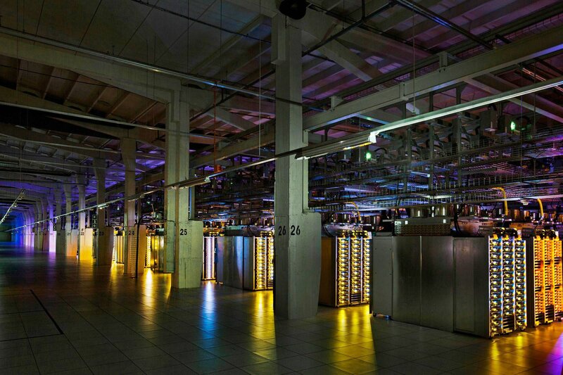 Server Racks in Data Center — Yellow