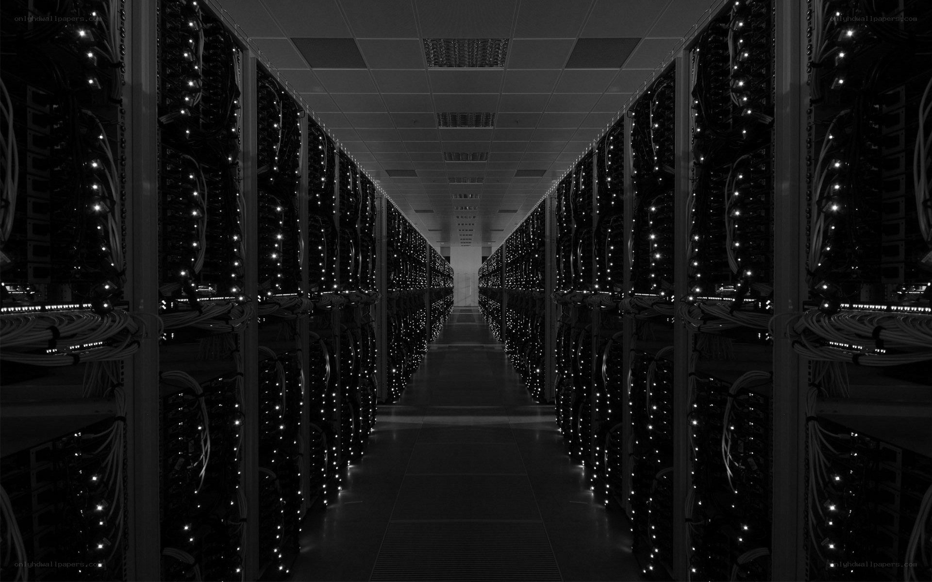 server room corridor