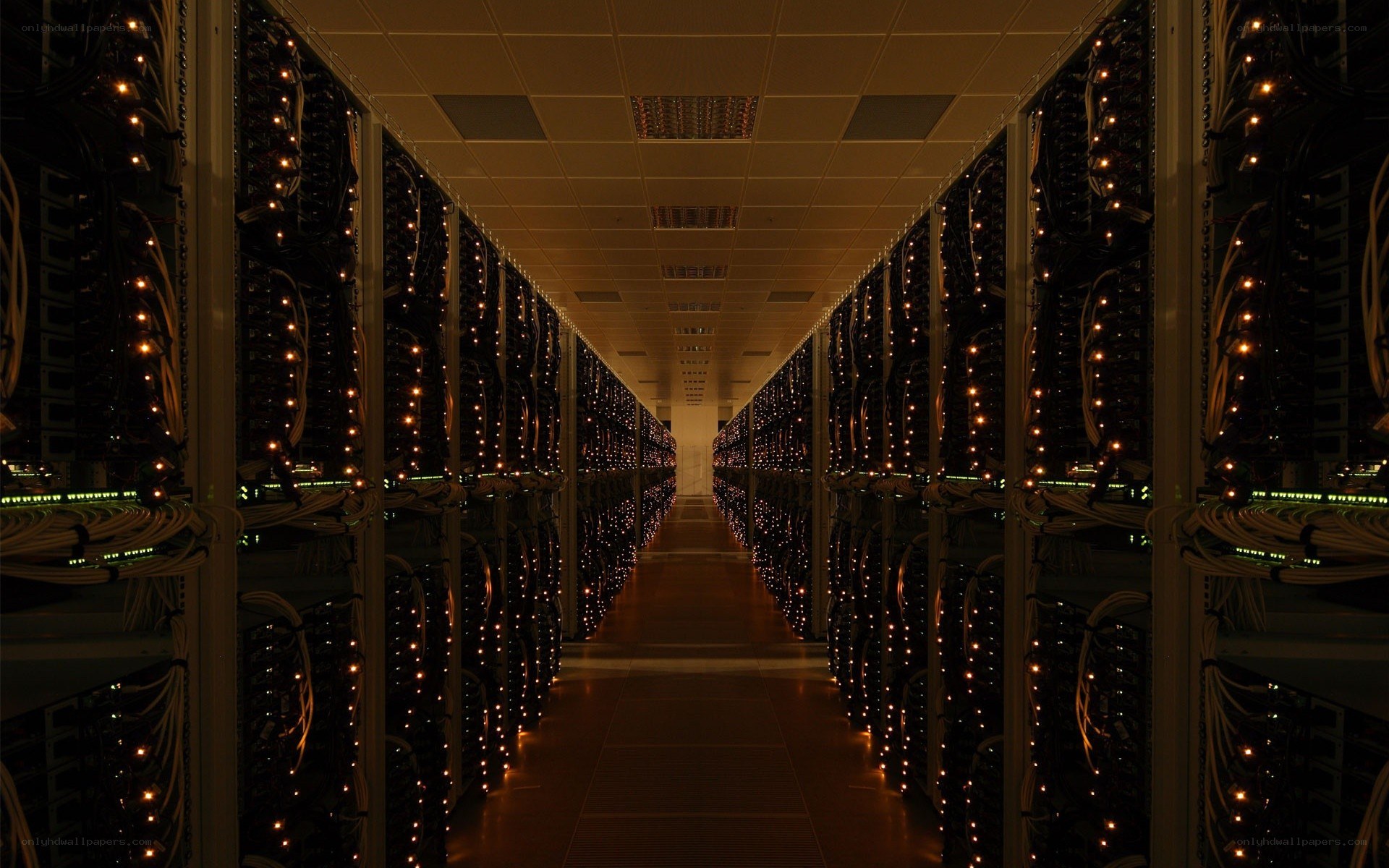 server room corridor
