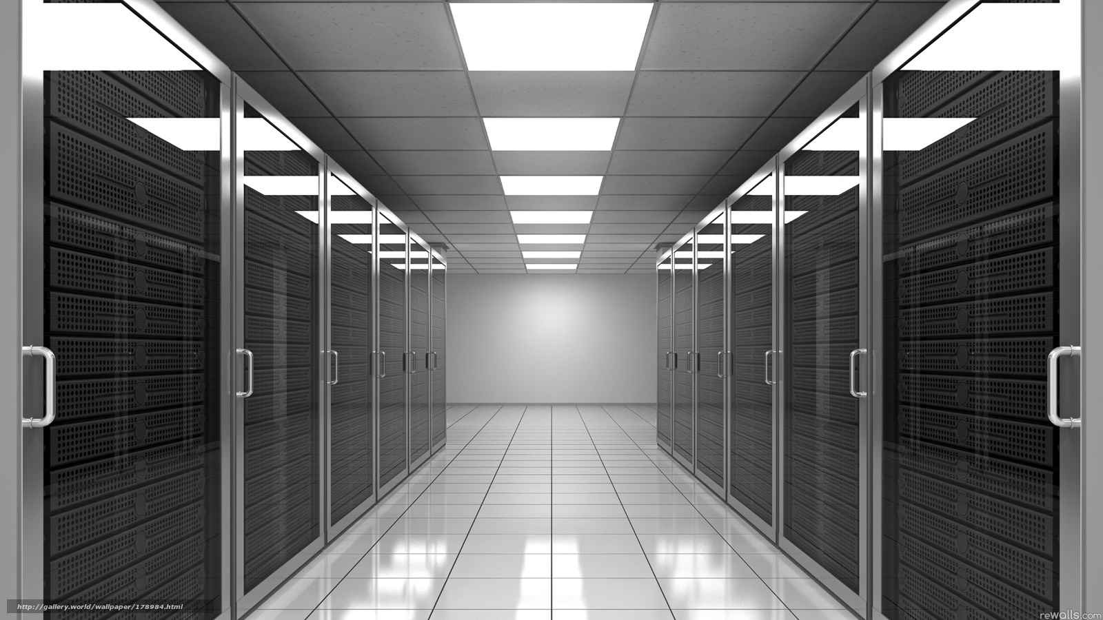 server room corridor