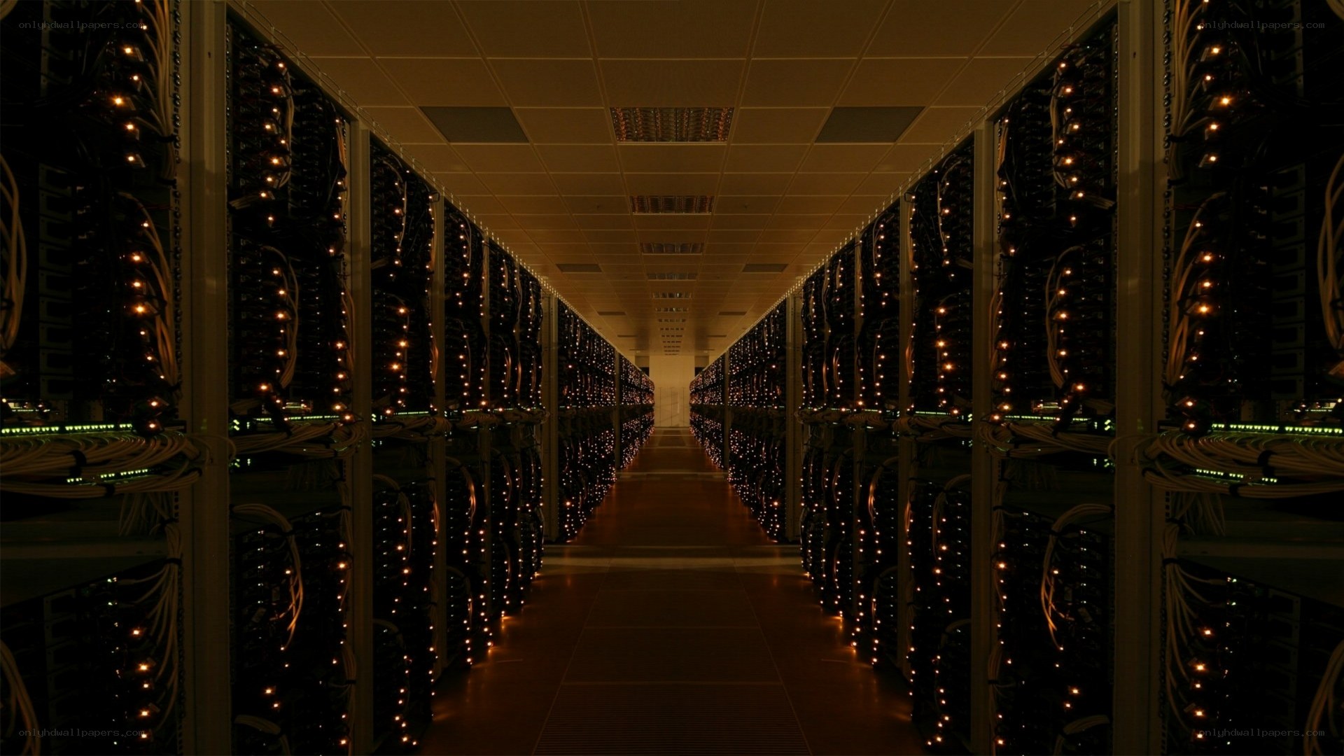 server room corridor