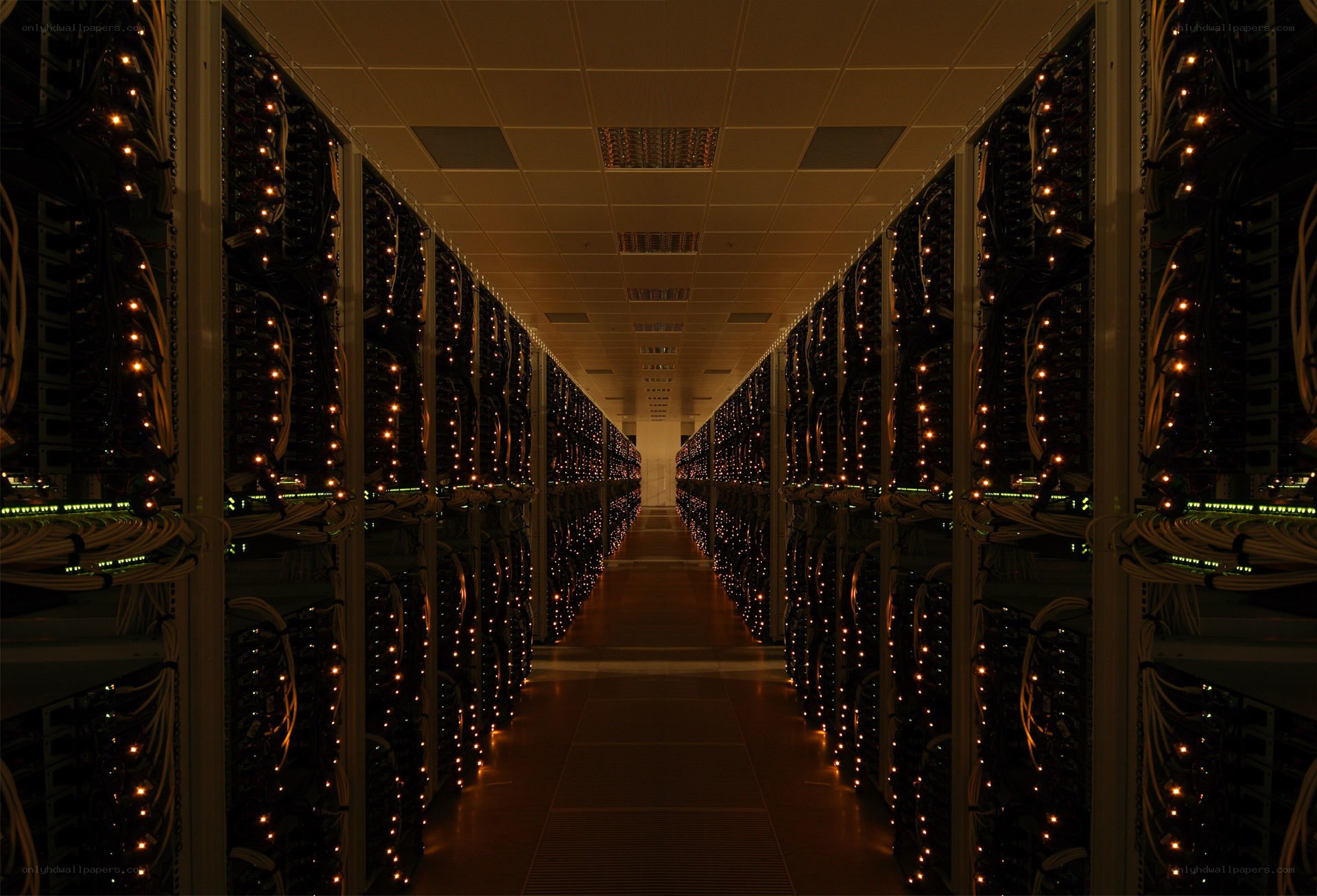 server room corridor