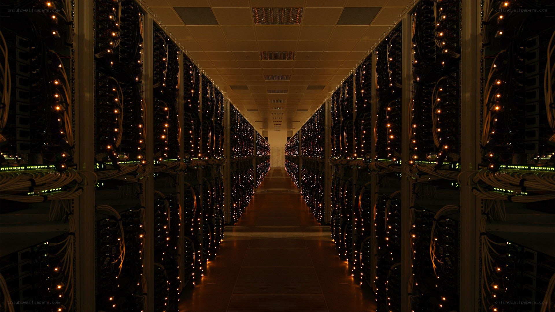server room corridor