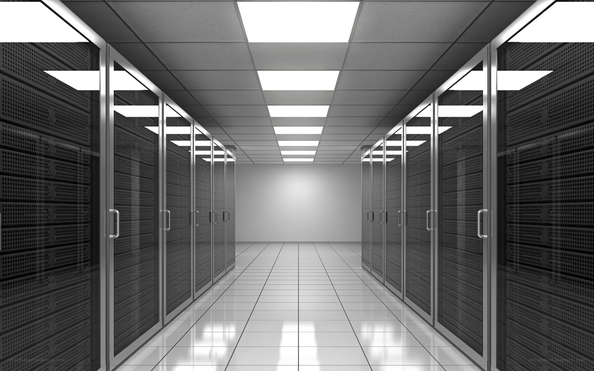 server room corridor