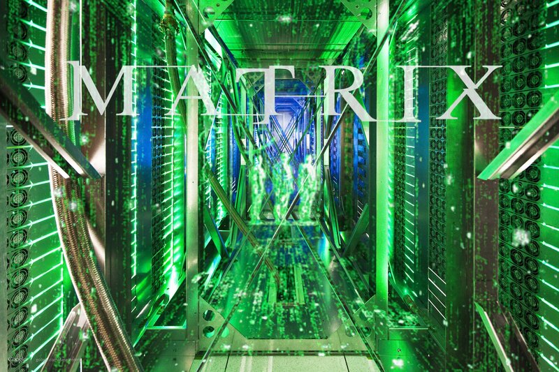 Server Room Corridor — Green