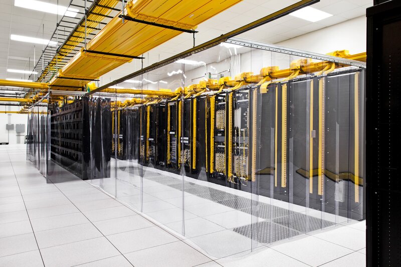 server room with cable management
