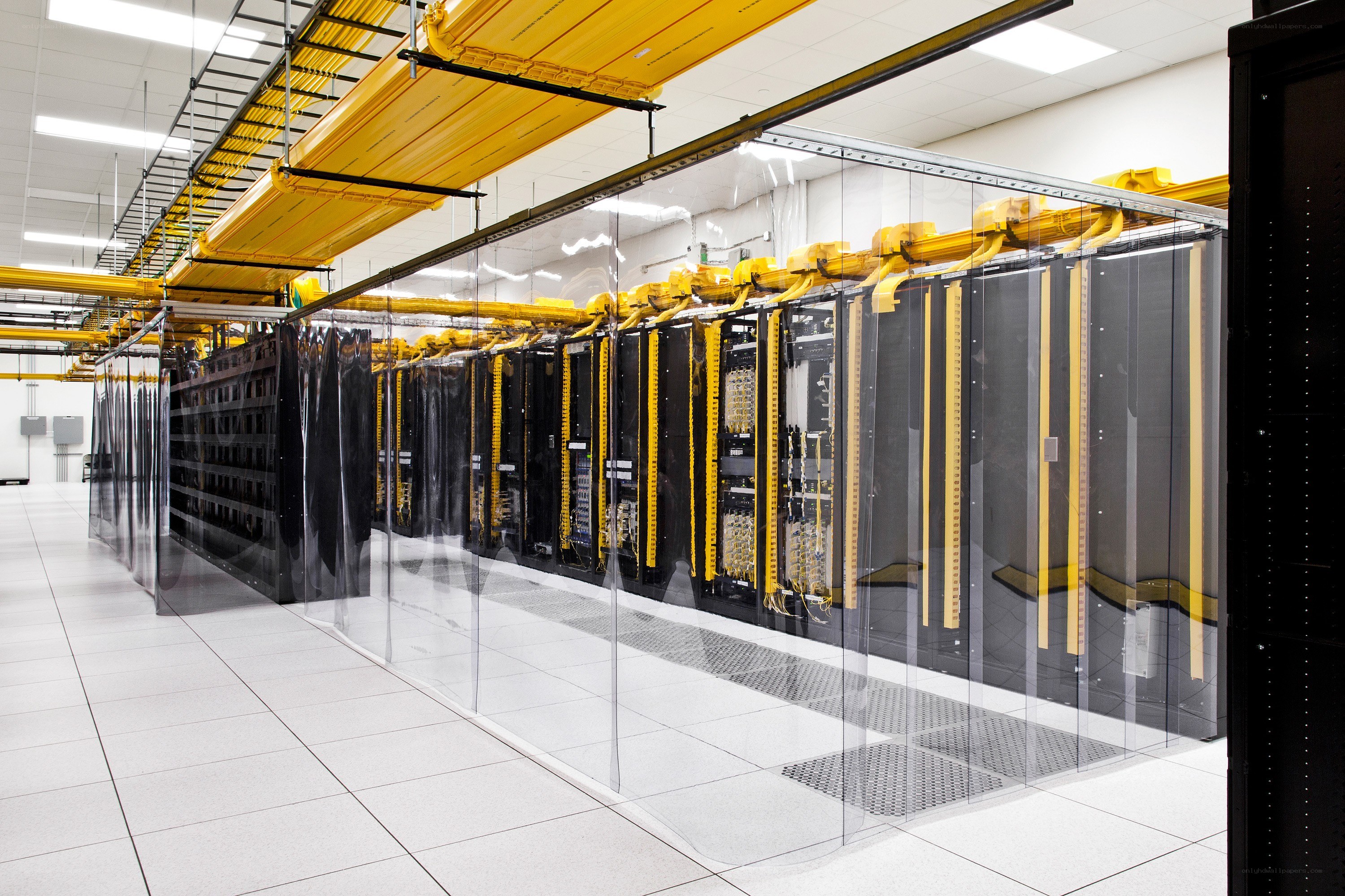 server room with cable management