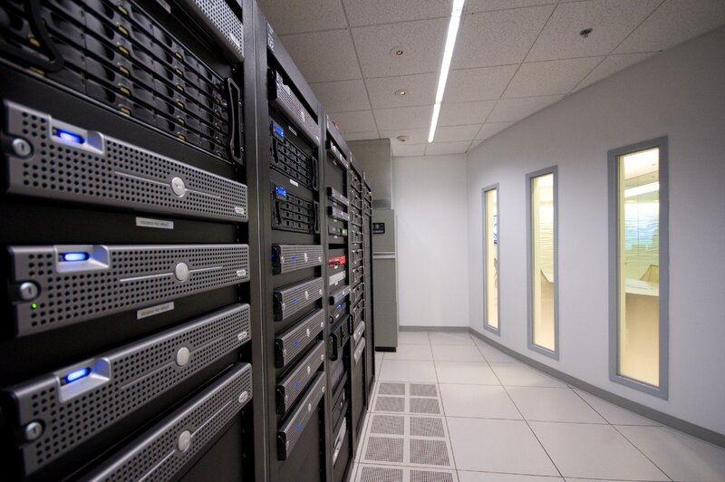 server room with racks