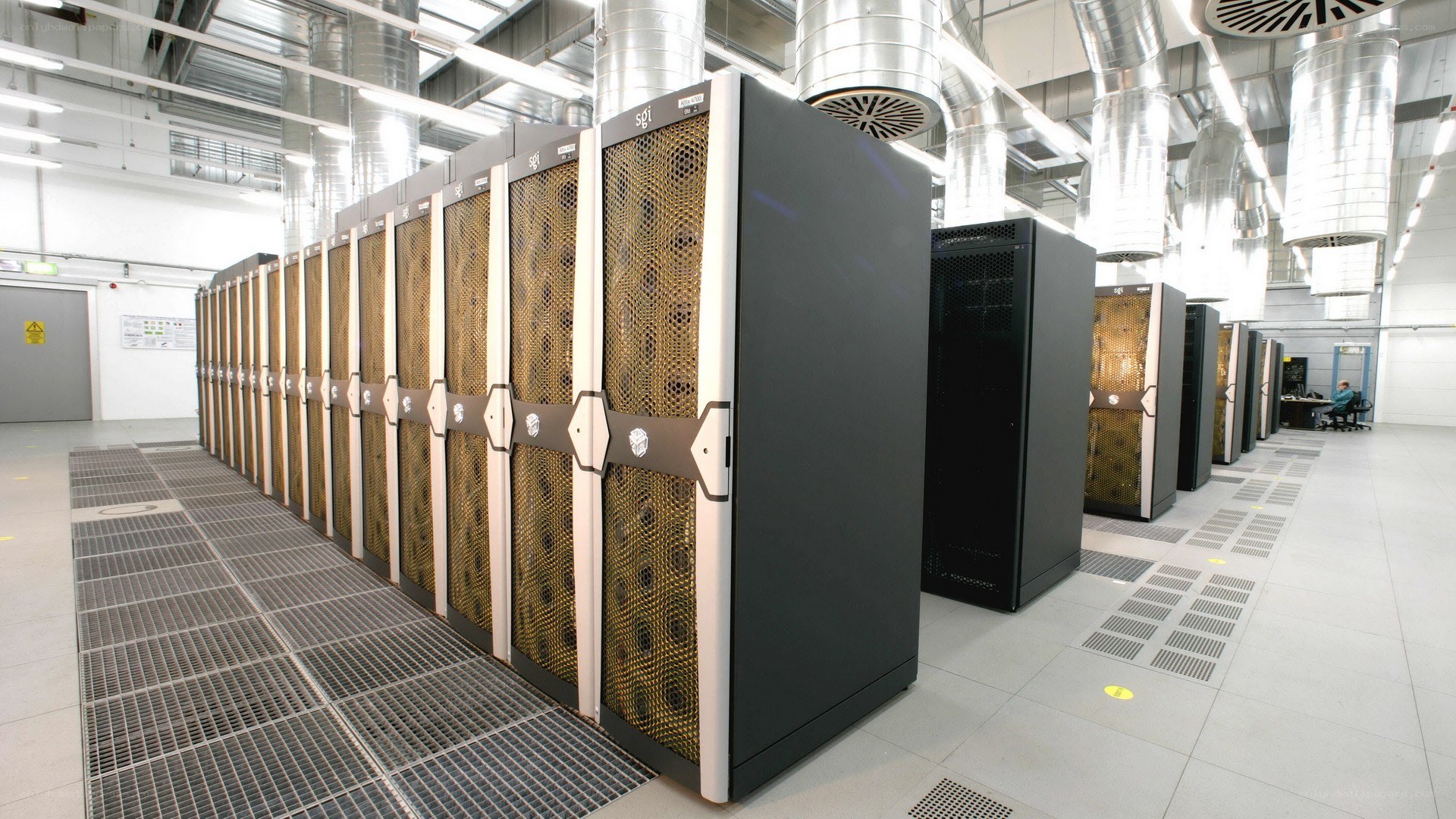 server room with rows of servers
