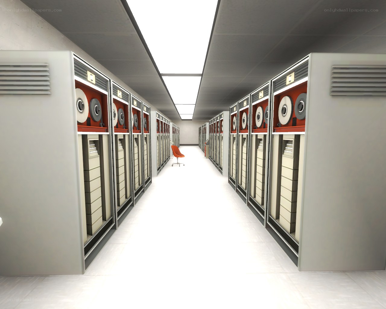 server room with tape drives