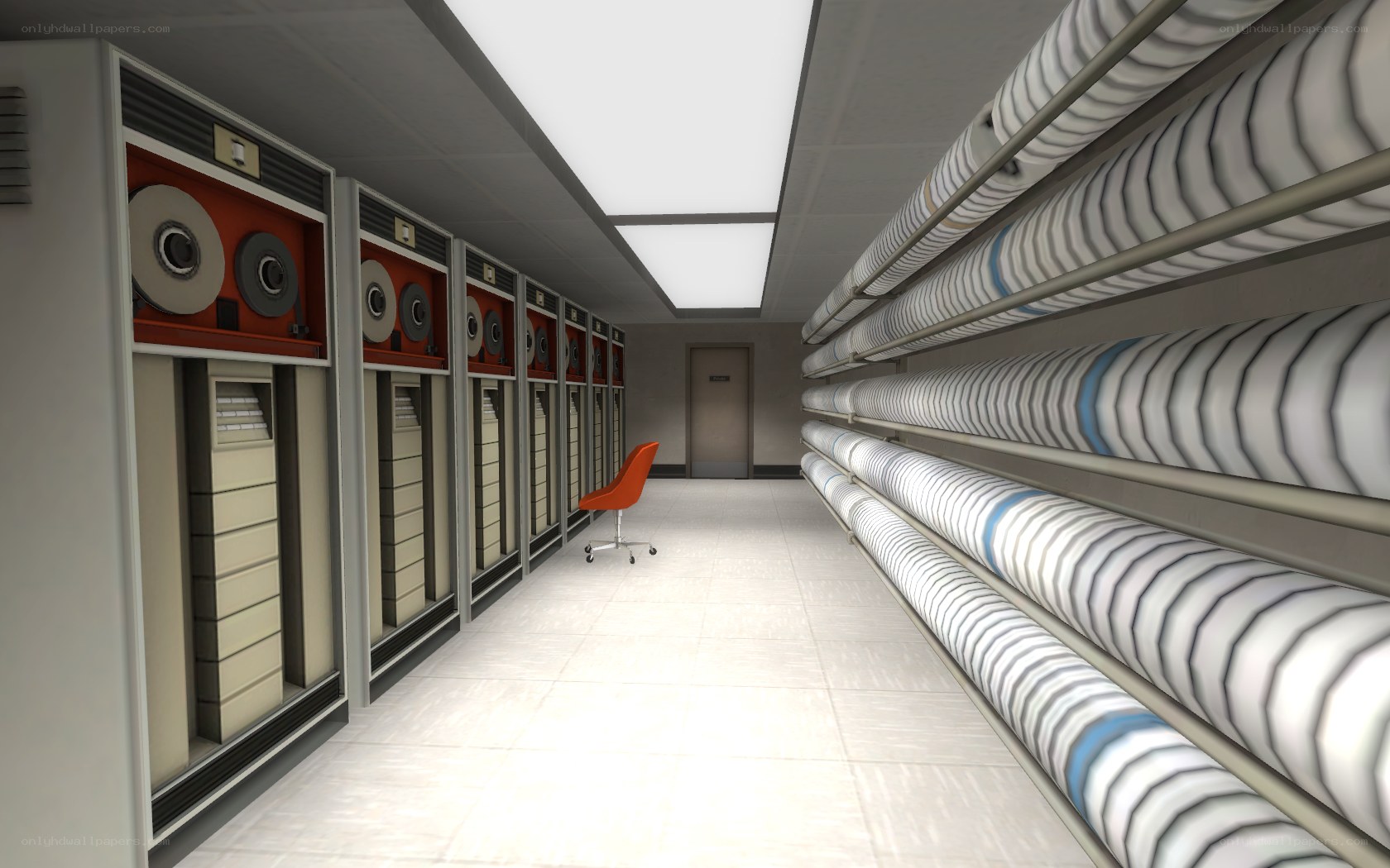 server room with tape drives