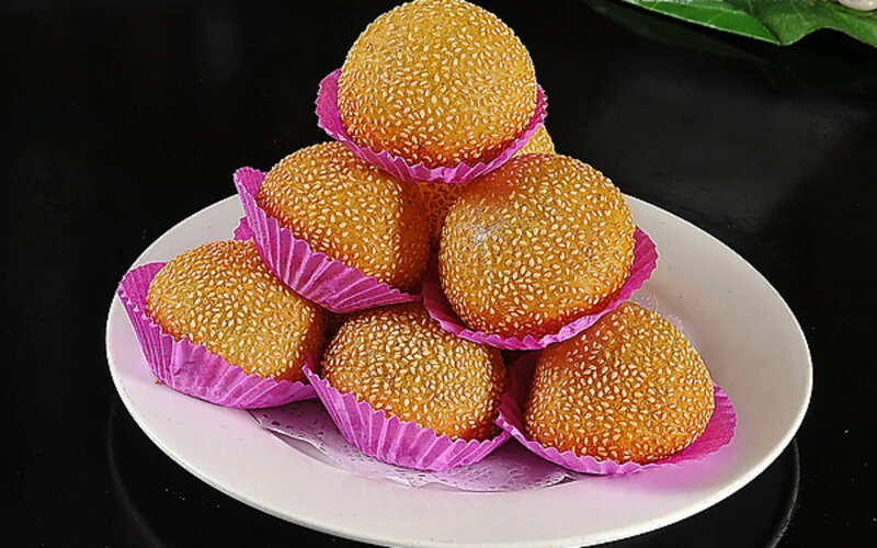 Sesame Balls on Plate