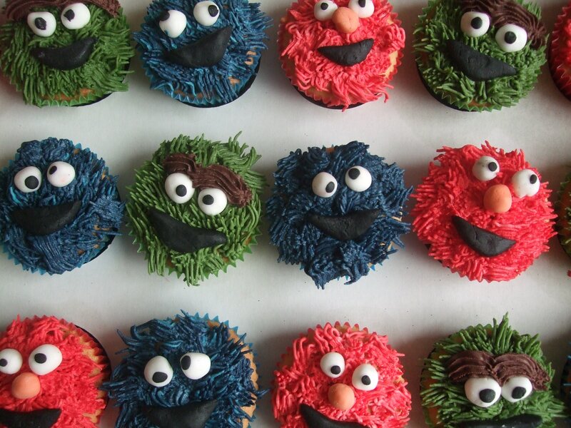 Sesame Street character cupcakes