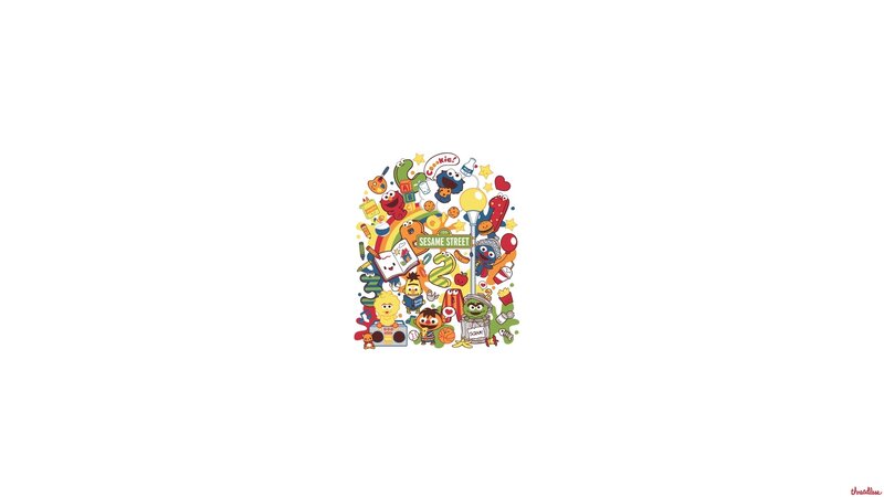 Sesame Street Characters Collage