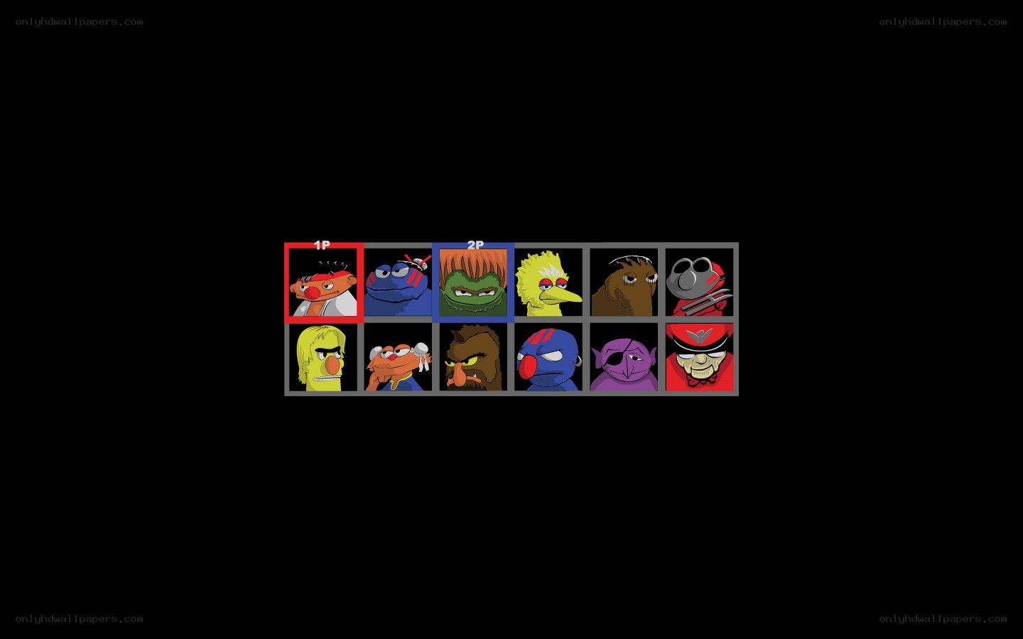 Sesame Street fighters selection