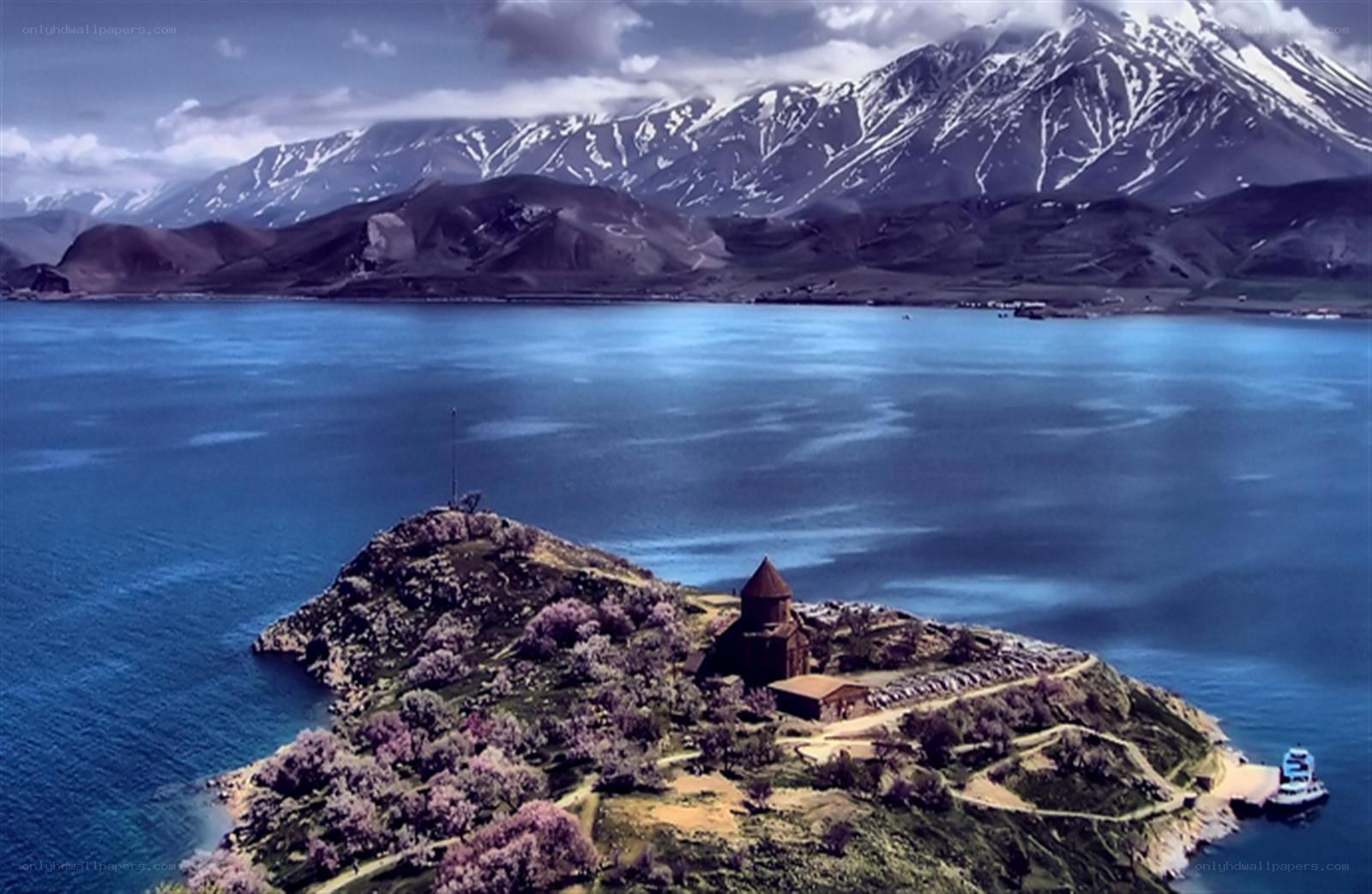 Sevan monastery on an island