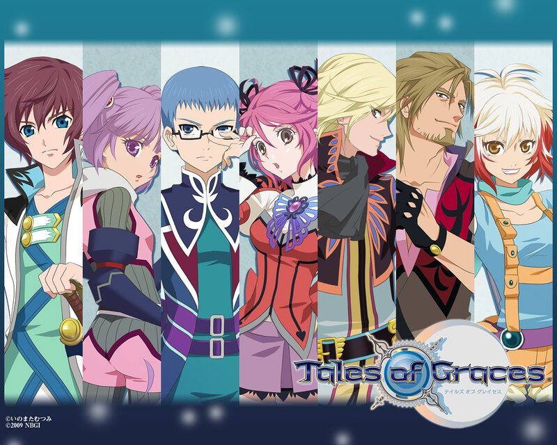 Seven Anime Characters — Blue, Dramatic