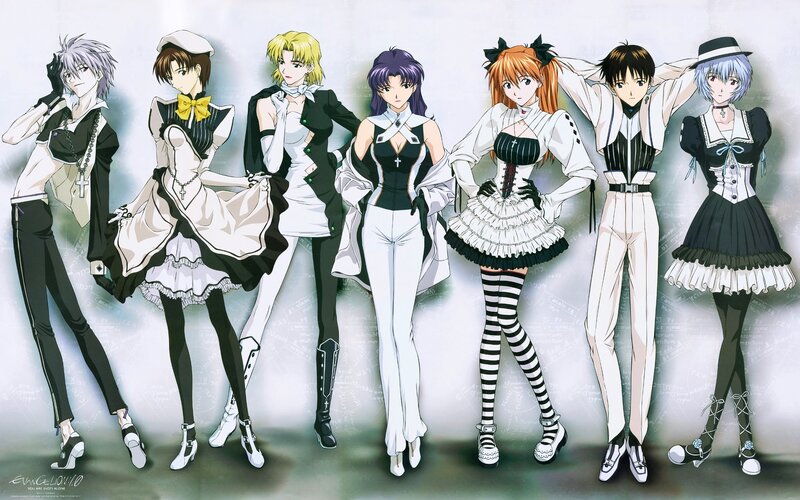 Seven Anime Characters — White, Dramatic