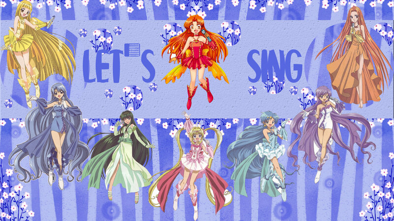 Seven Anime Girls Singing — Blue
