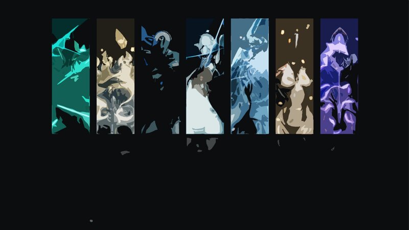 Seven Character Panels