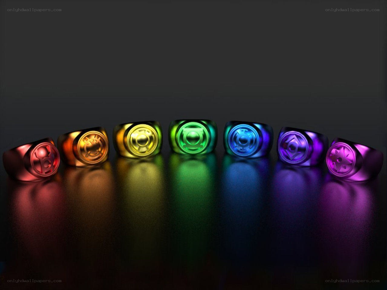 Seven colored power rings