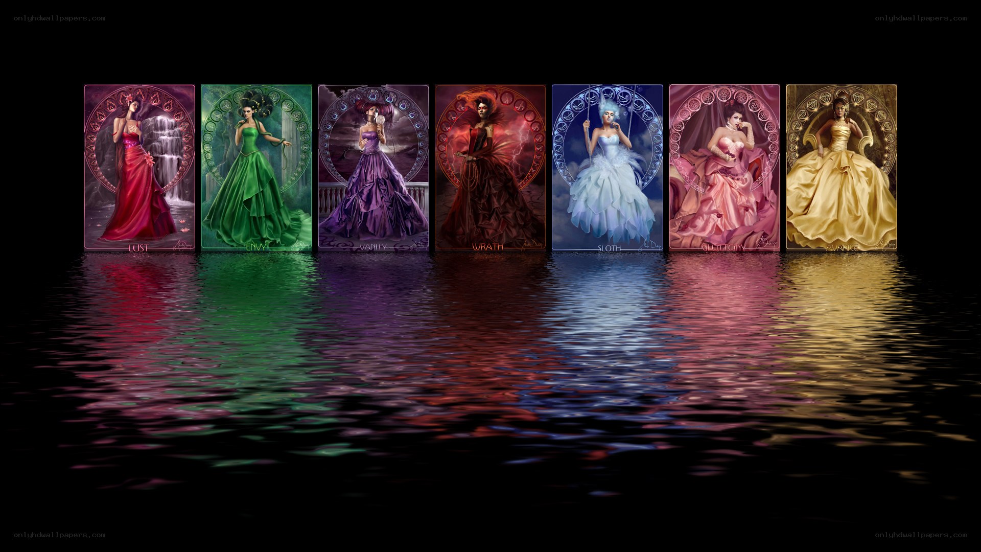 Seven Deadly Sins Tarot Cards