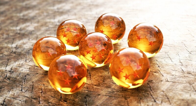 seven dragon balls on wood