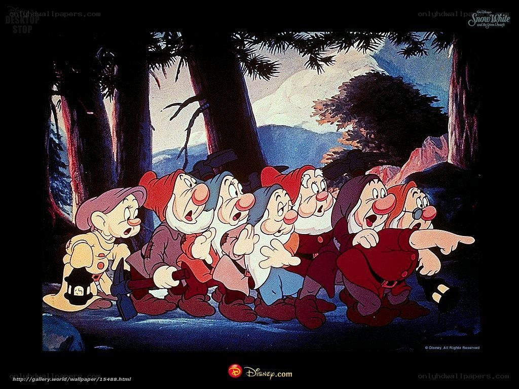 Seven Dwarfs in forest