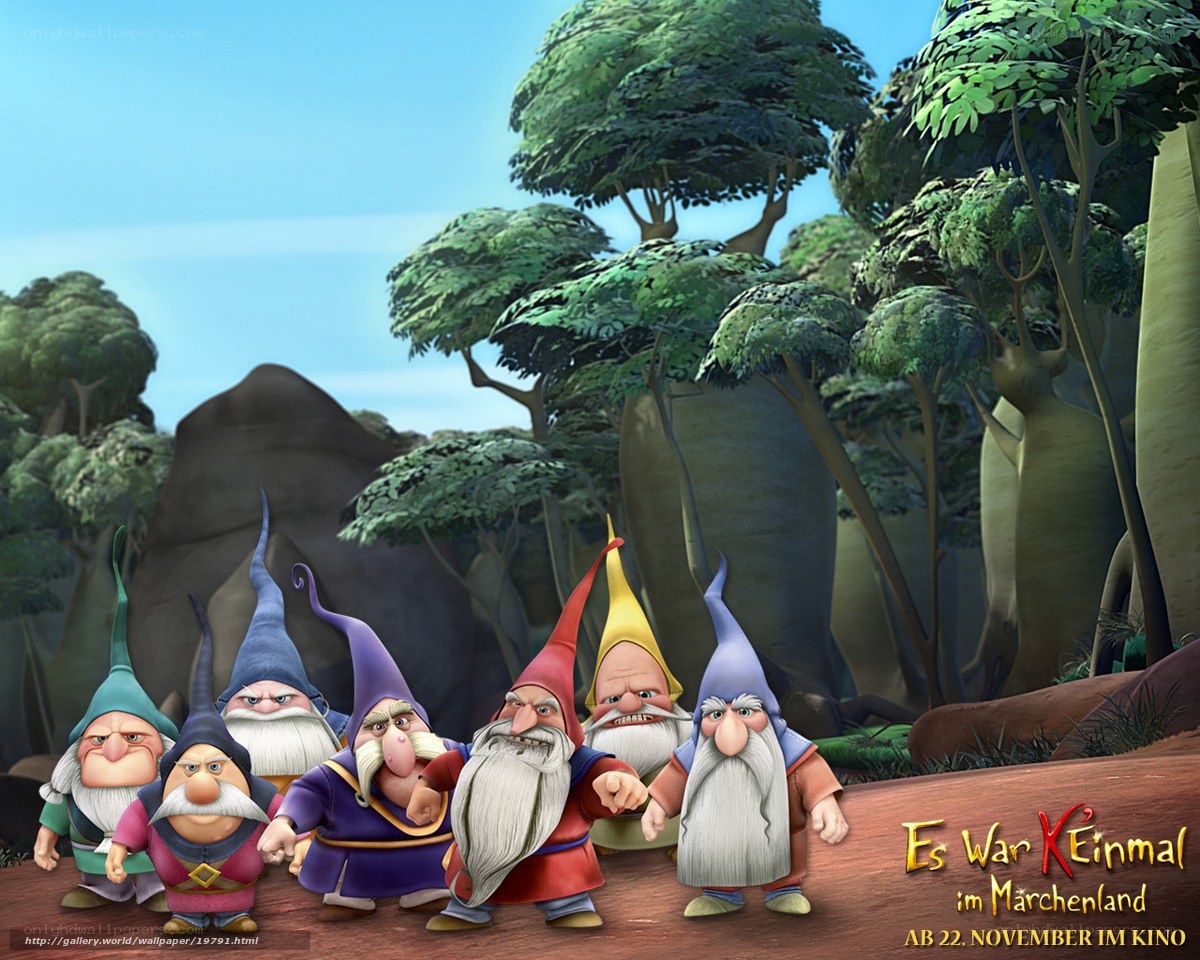 Seven dwarfs in forest
