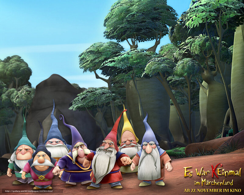 Seven Dwarfs in Forest — Green