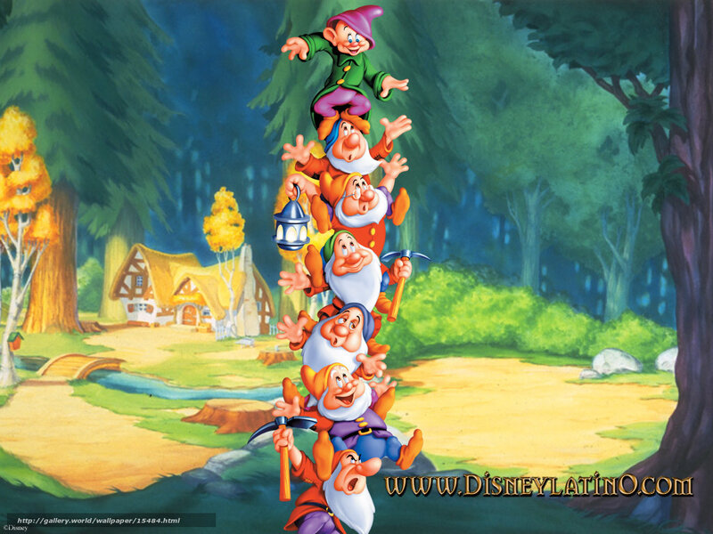 Seven Dwarfs in forest