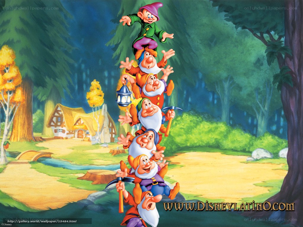 Seven Dwarfs in forest