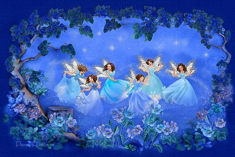 Seven Fairies in Blue Gowns