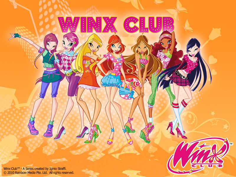 Seven Girls in Colorful Outfits