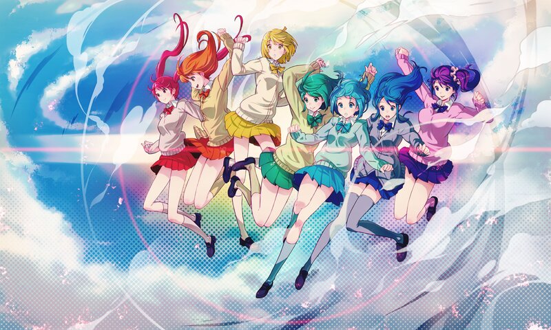 Seven Girls Jumping