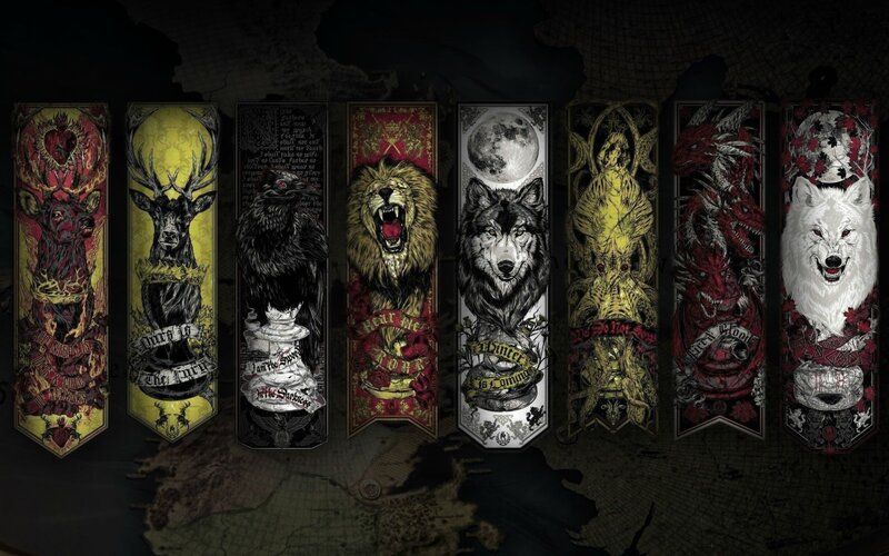 Seven Heraldic Banners