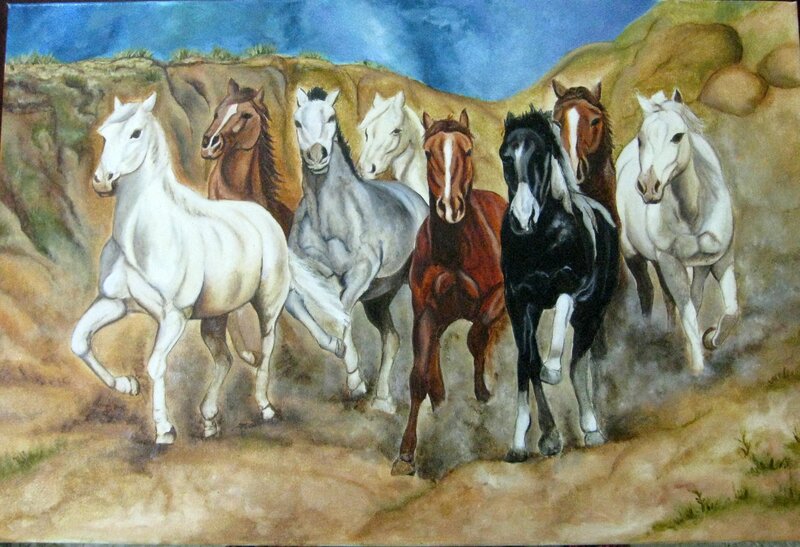 Seven Horses Running