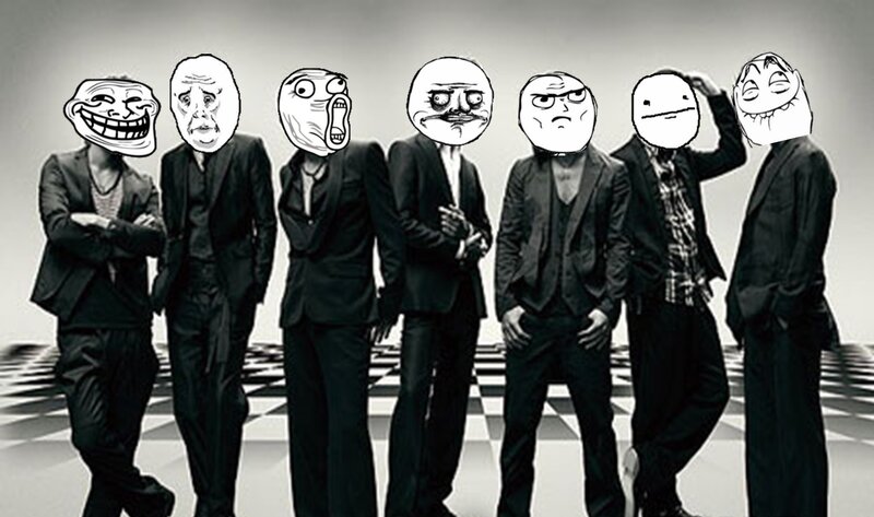 Seven Men in Suits — Black