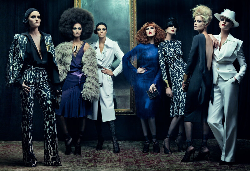 Seven Models in Fashion