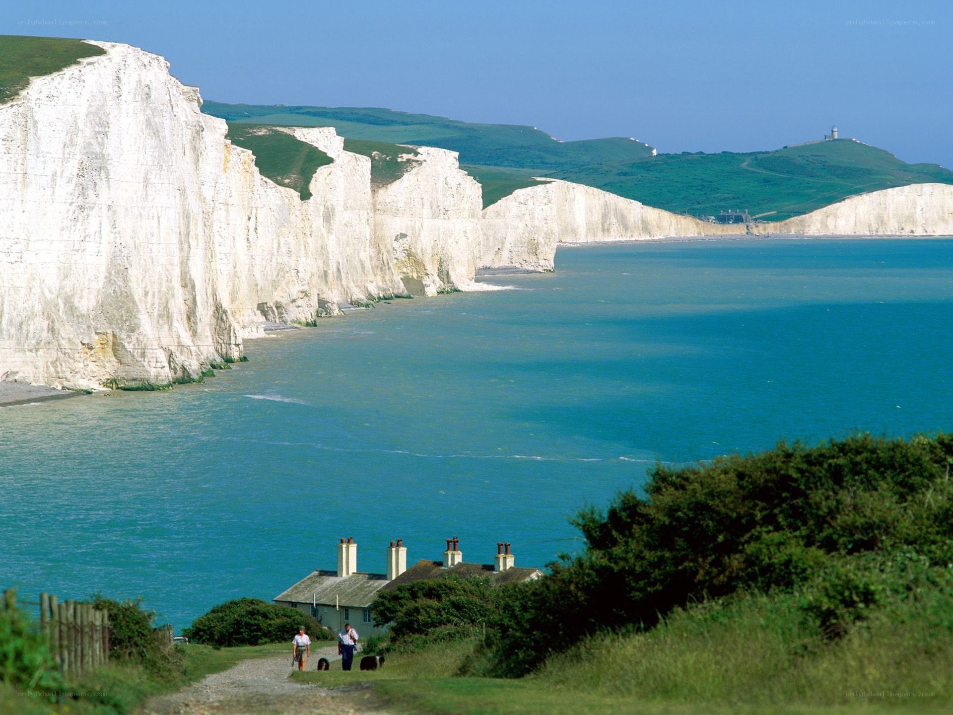 Seven Sisters cliffs and sea