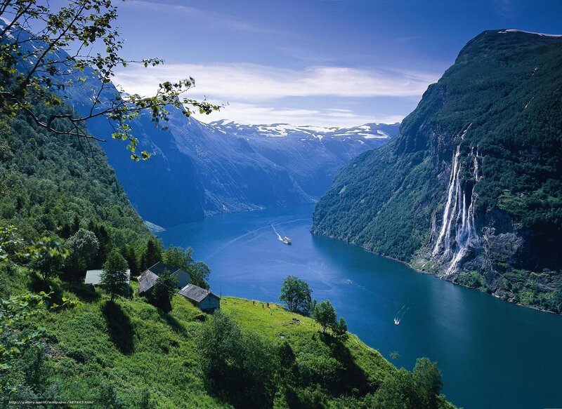Seven Sisters Waterfall — Blue, Serene, Summer