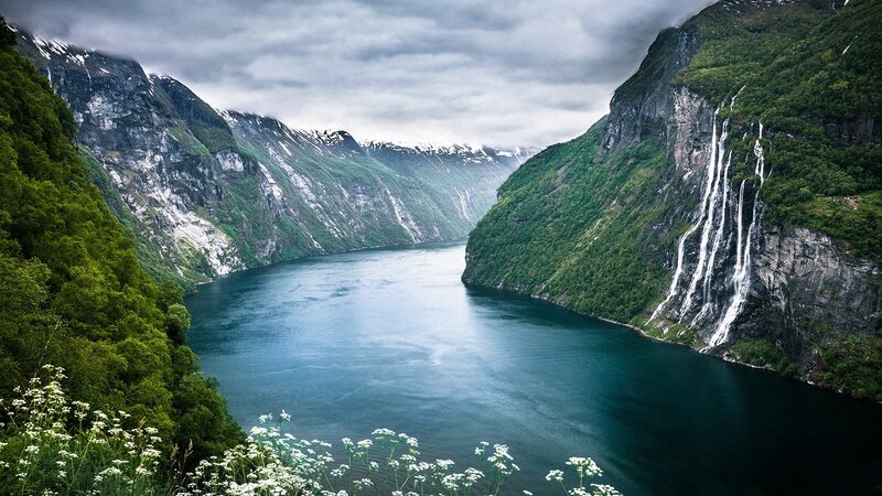Seven Sisters Waterfall — Green, Dramatic