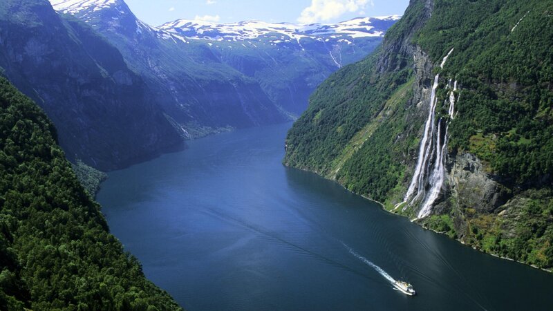 Seven Sisters waterfall in Norway