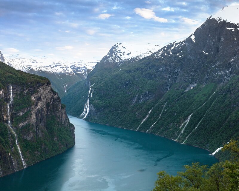 Seven Sisters waterfall in Norway