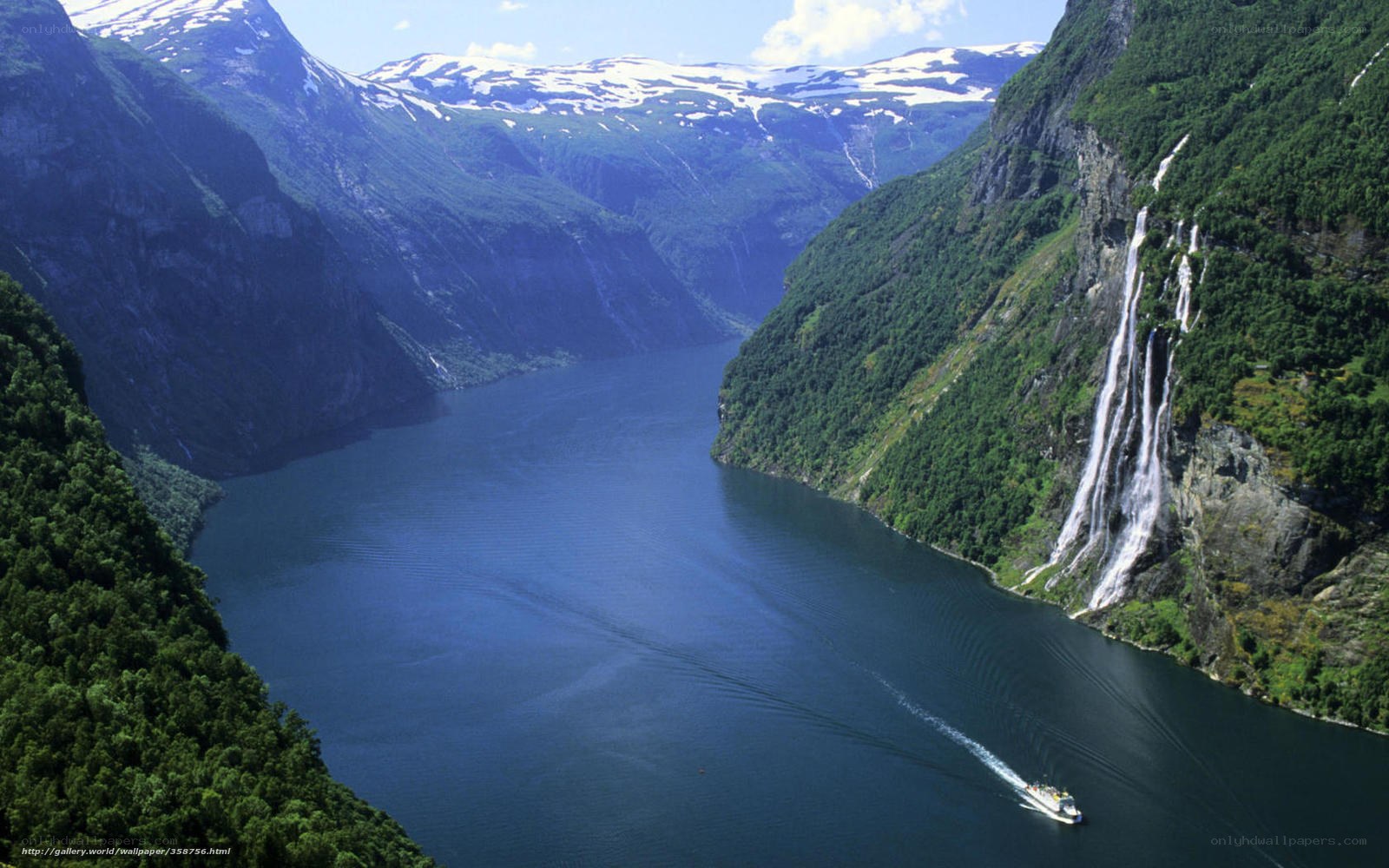 Seven Sisters waterfall in Norway