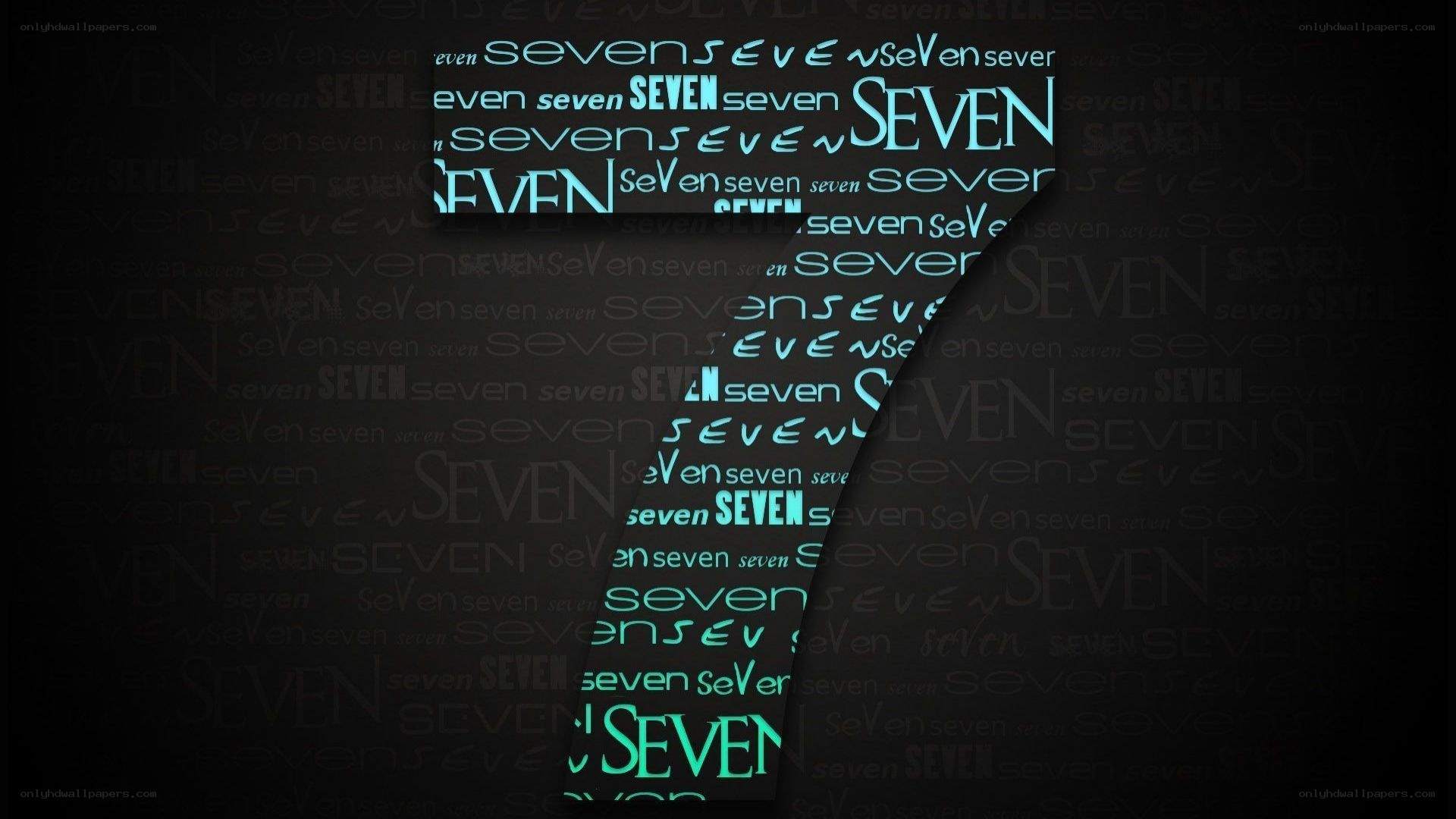 Seven text pattern background