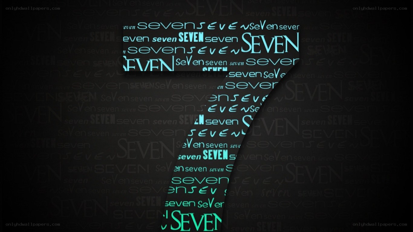Seven text pattern background