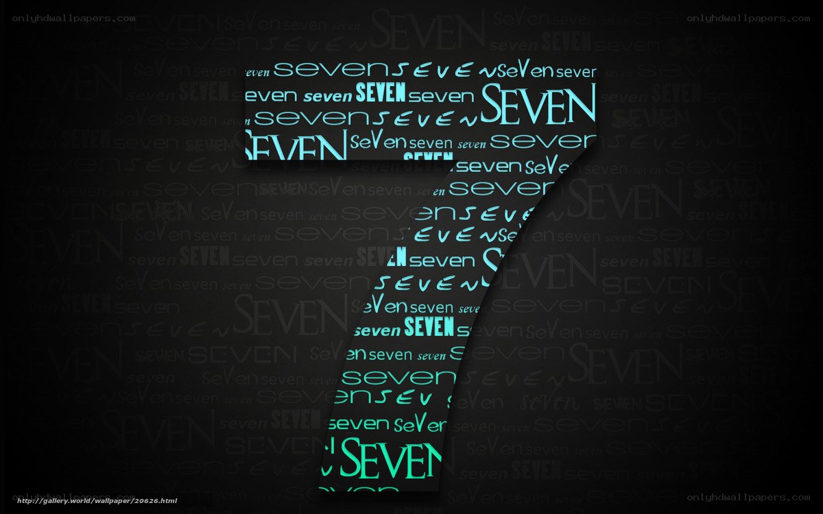Seven text pattern background